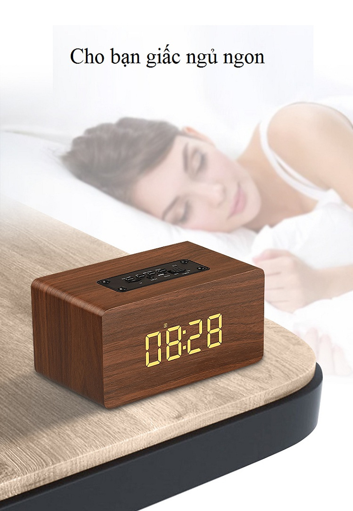 [Có Bảo Hành] LOA BLUETOOTH SIÊU TRẦM CÓ ĐỒNG HỒ W5 - Hàng Nhập Khẩu