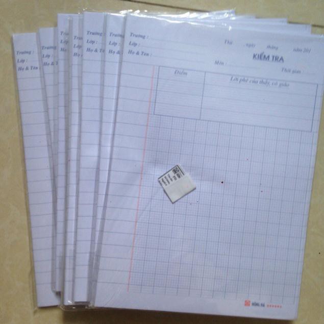 Giấy kiểm tra 5ly hồng hà - hàng dầy