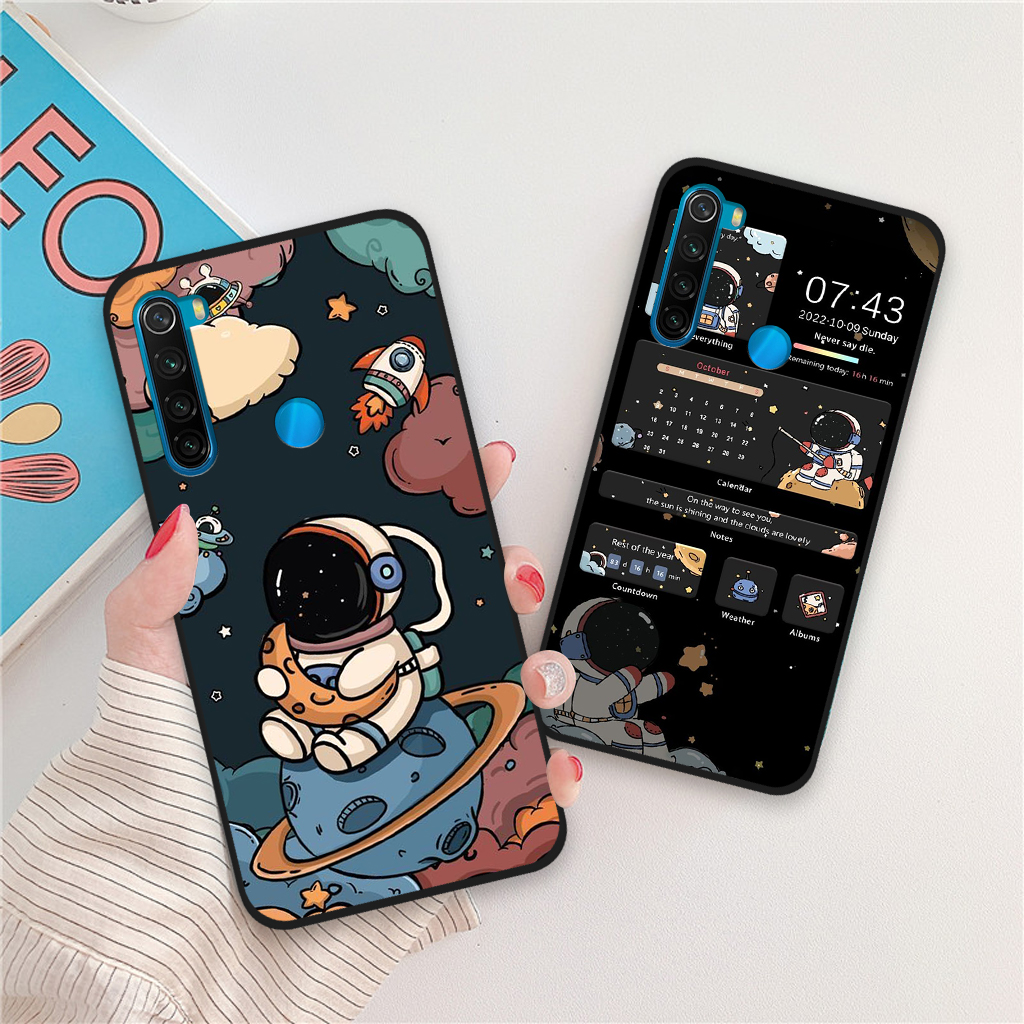 Ốp lưng Xiaomi Redmi Note 8 hình vũ trụ, phi hành gia astronaut độc đáo