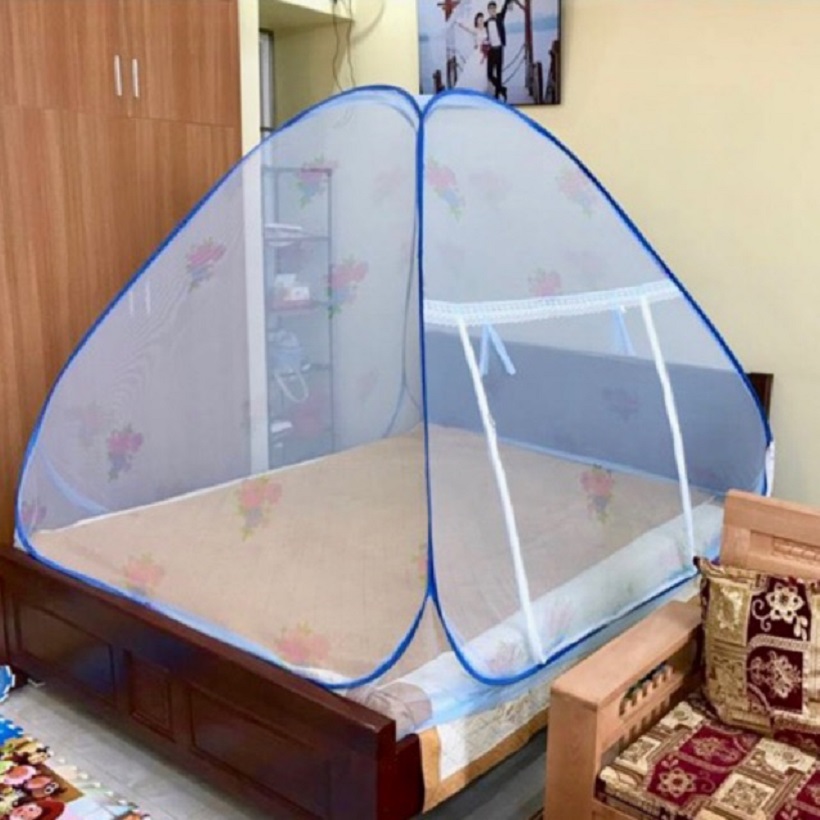 [ GIÁ XUẤT XƯỞNG - ĐỦ 3 KÍCH THƯỚC ] 1M6, 1M8, 2M2 -  Mùng Chụp Tự Bung Đỉnh Rộng , Mùng Chụp Tự Bung Chống Muỗi , Màn Chụp Thông Minh Mùng Chụp Khung Thép Cacbon Không gãy-Mùng Chụp Gia Đình Tự Bung Cao Cấp Gấp Gọn