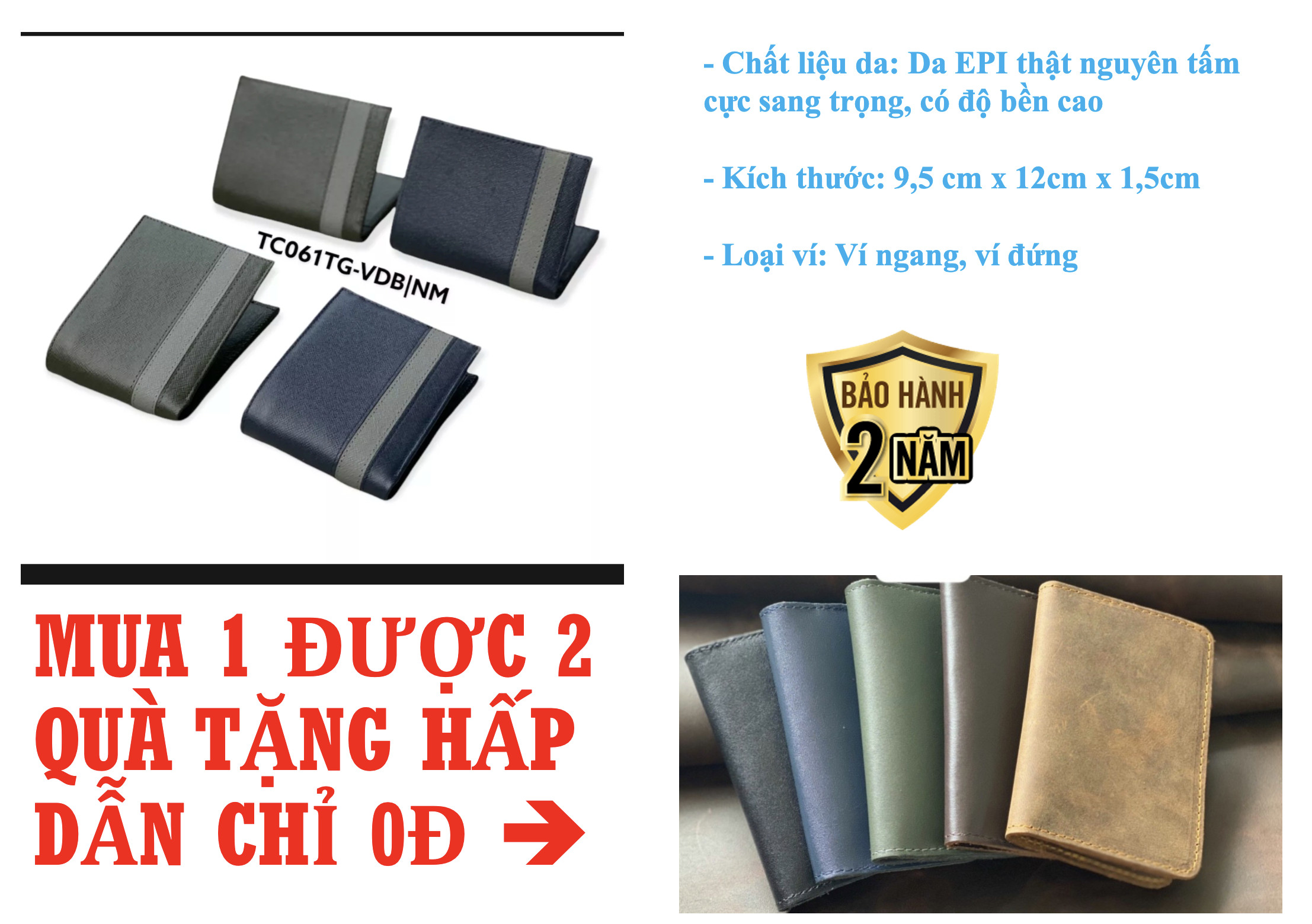 Ví da taiga phối bh 2 năm l.m.t 569.16.001