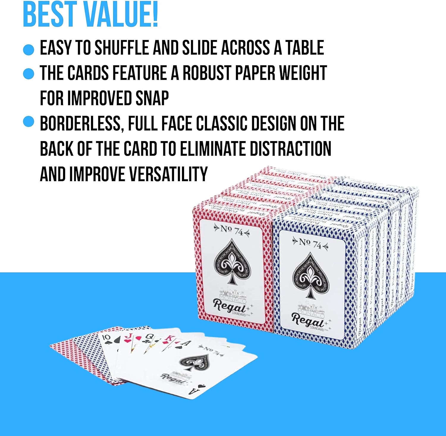 Bộ bài tây hàng Mỹ Regal Games Poker Size