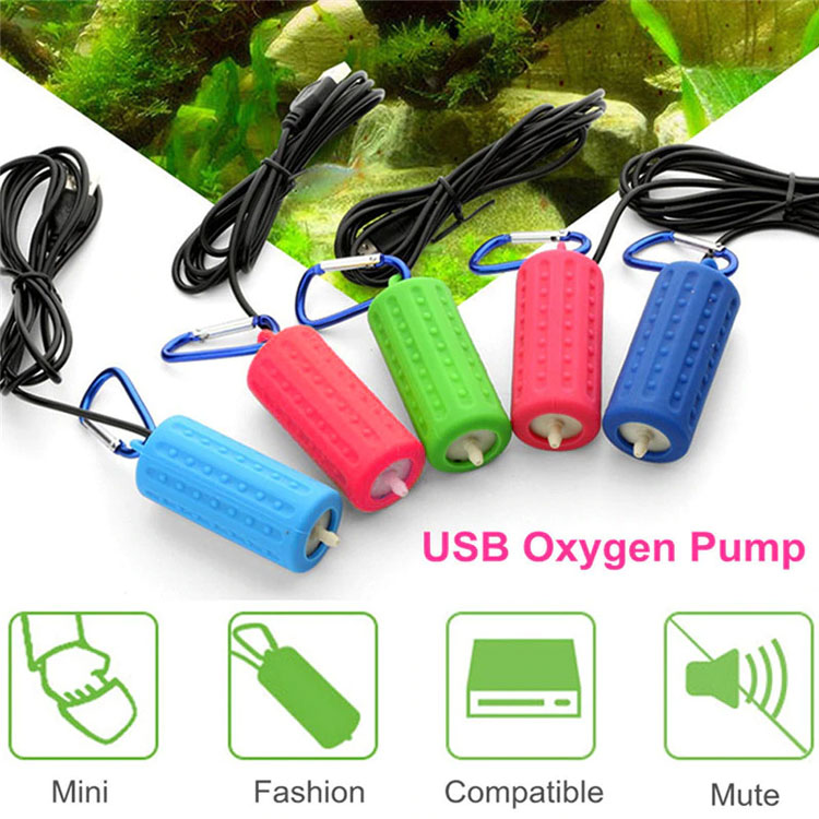 Máy bơm tạo Oxy dự phòng hồ cá USB 6V Mini