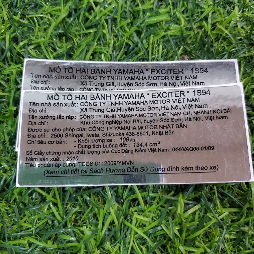 Tem Thông Số Dán Gắp Dành Cho Ex 2006 - 2010