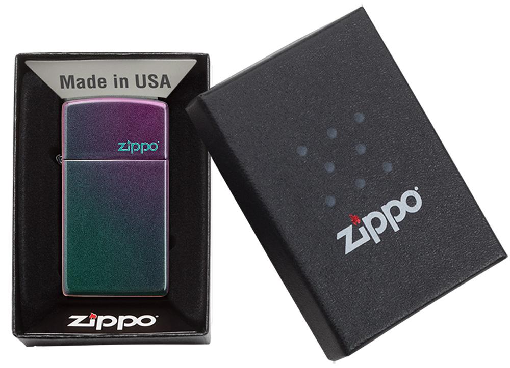 Zippo slim® iridescent zippo logo 49267zl