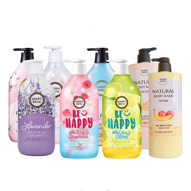 Sữa tắm happy bath natural real moisture 900ml - mẫu mới