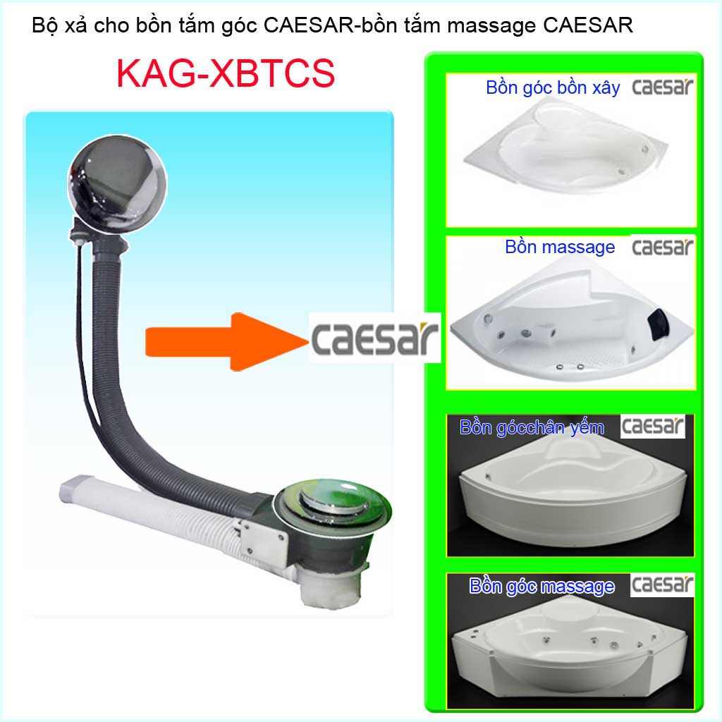 Bộ xả cho bồn tắm dài caesar, bộ xả bồn tắm caesar kag-xbtcs