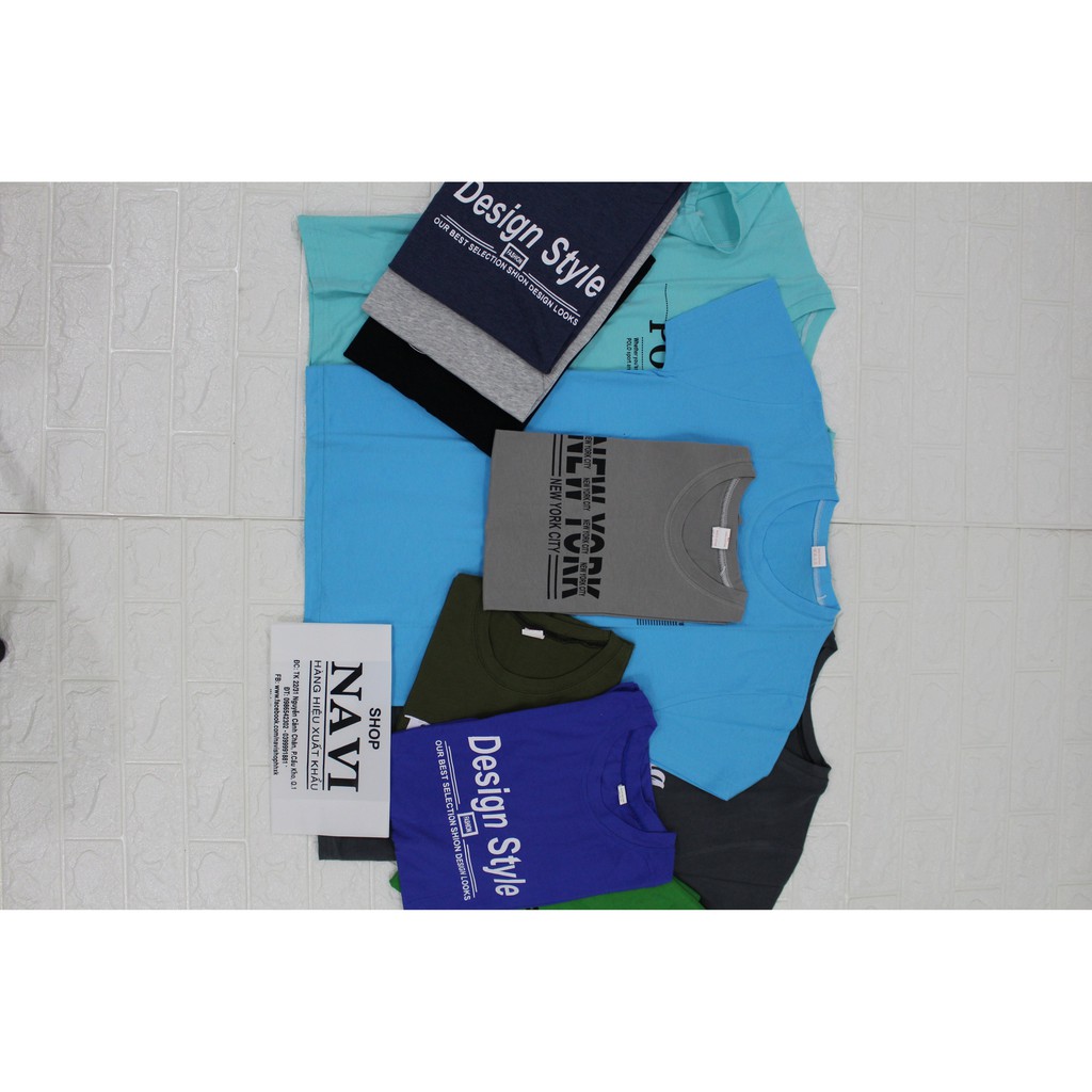 Combo Bộ 3 áo thun nam Cổ Tròn Thun Cotton
