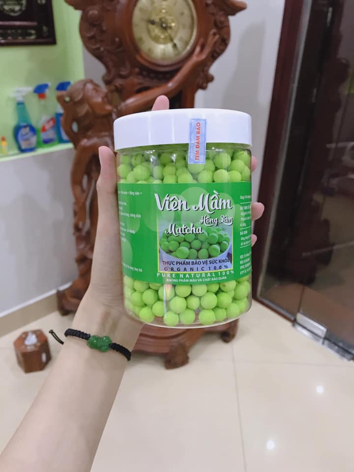 Viên mầm đậu nành hồng sâm matcha
