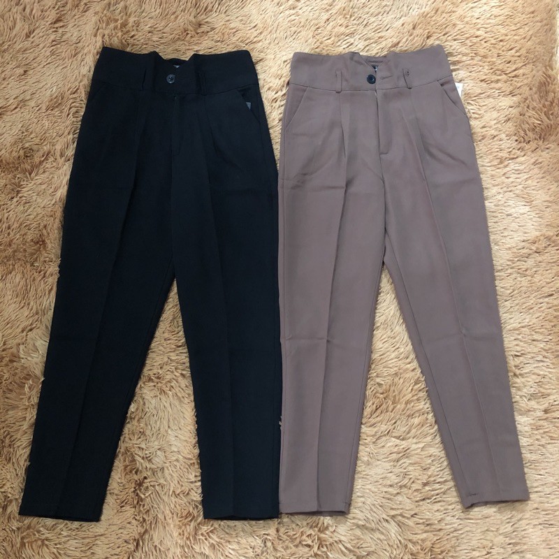 Quần baggy công sở cạp V