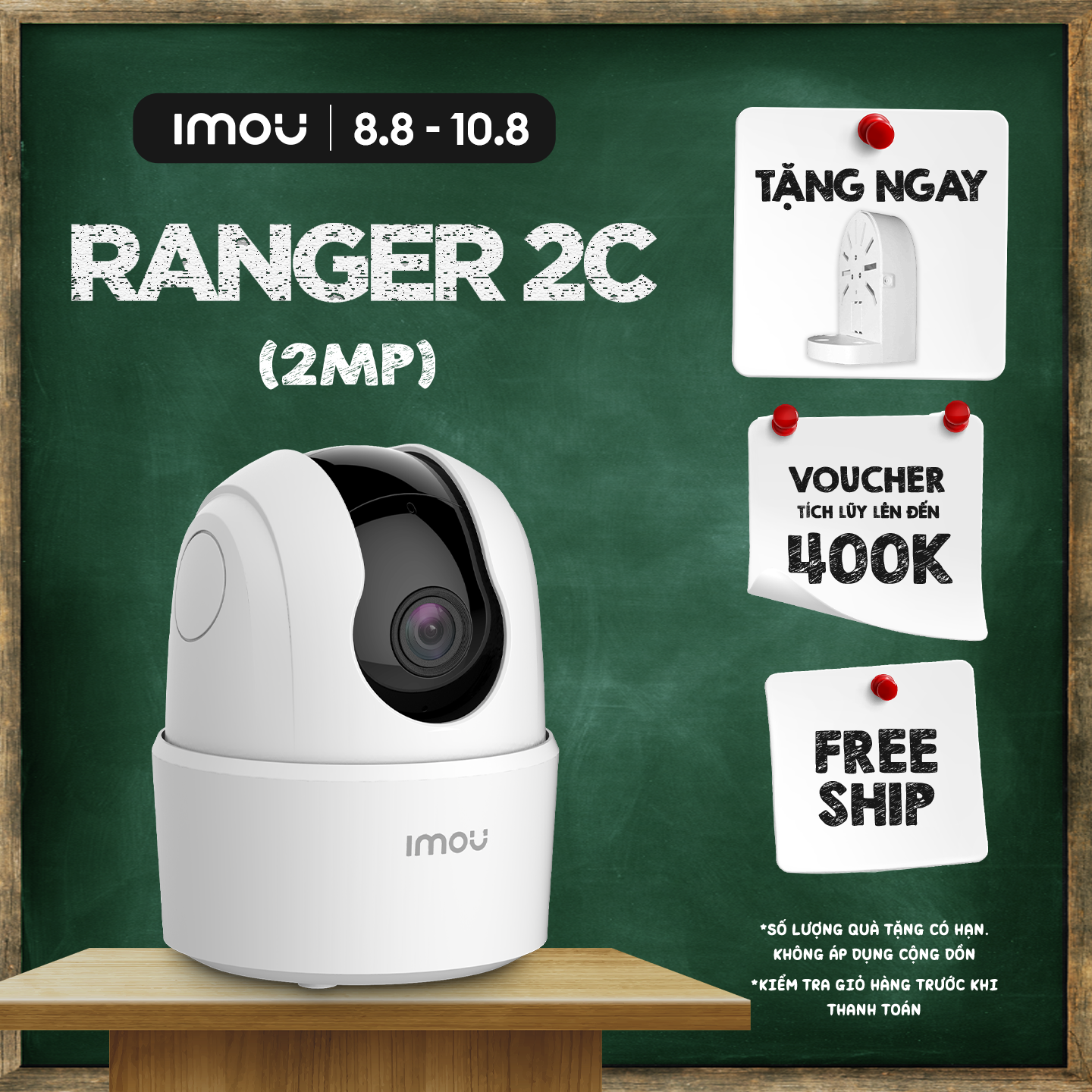 Camera Wifi trong nhà Imou Ranger A2 (4MP) I IPC-A42P-D-V3 I Xoay toàn ...