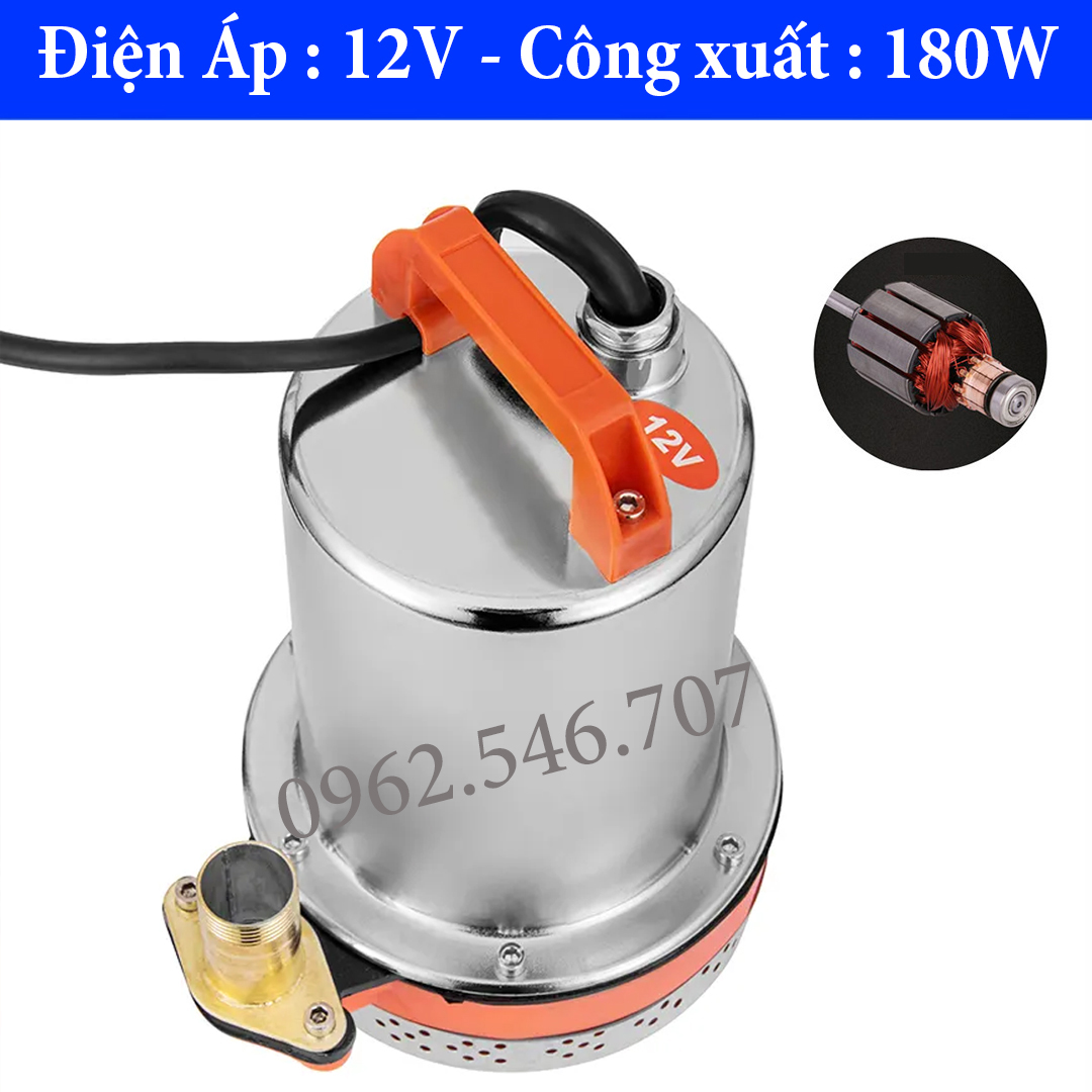Máy Bơm Nước chìm 12VDC - máy Bơm Tõm 12VDC - Bơm thả chìm ( Hàng Tốt )