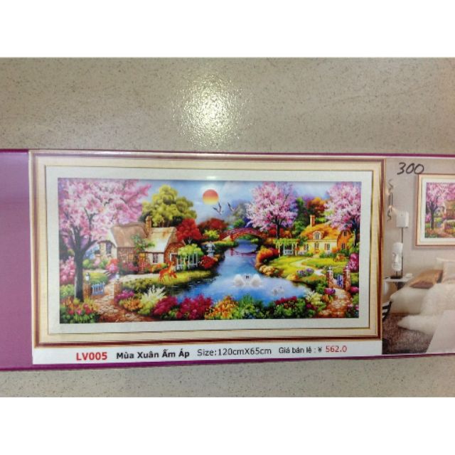 Tranh đính đá cao cấp Mùa Xuân ấm áp