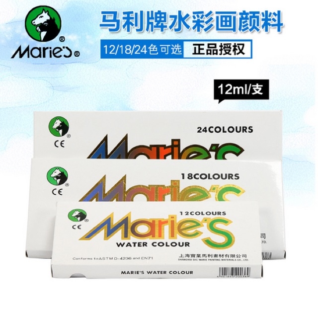 MÀU NƯỚC MARIE'S 12-18 -24-36 Màu