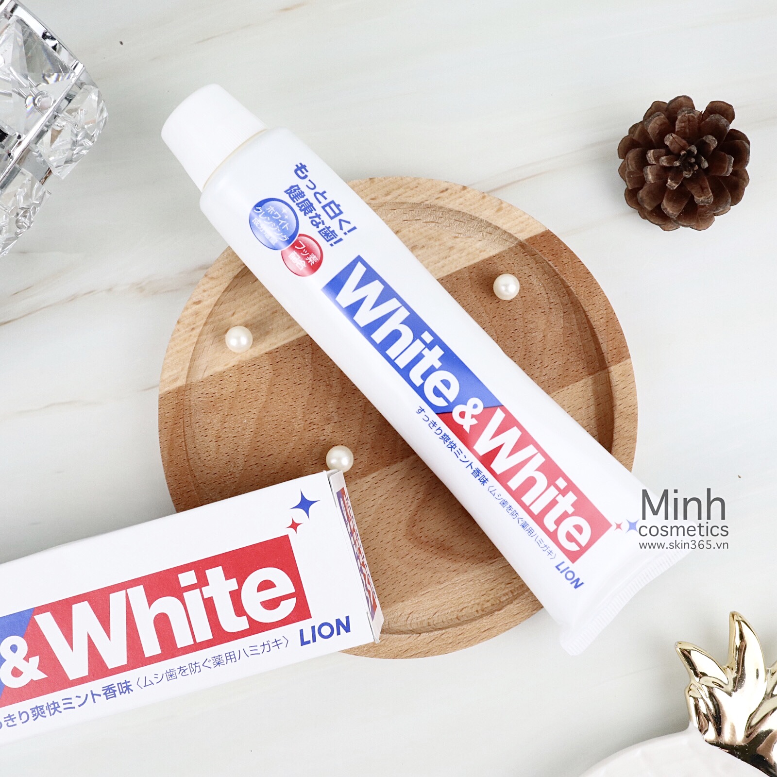 Kem đánh răng Lion White & White 150g