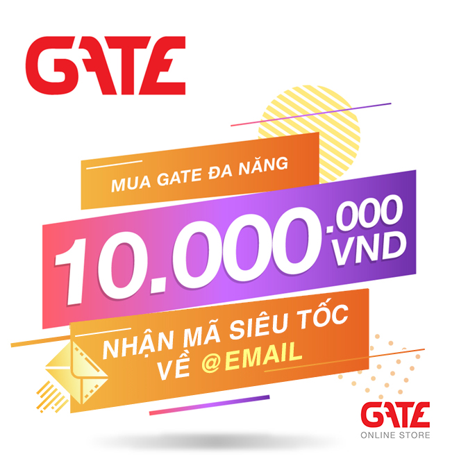[HCM][FLASH SALE] Thẻ GATE 10.000.000 - nhận mã SIÊU TỐC qua EMAIL