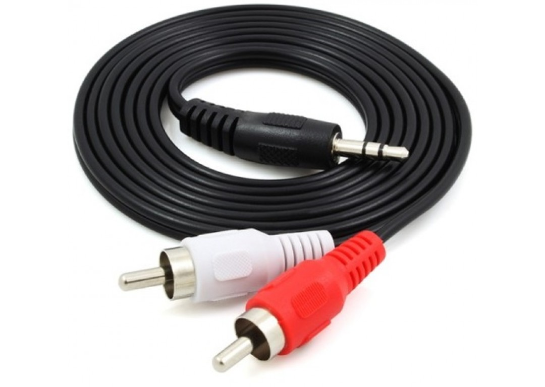 Cáp loa jack 3.5 ra 2 AV dài 1.8M 3M 5M cao cấp (dây loa 1 ra 2)