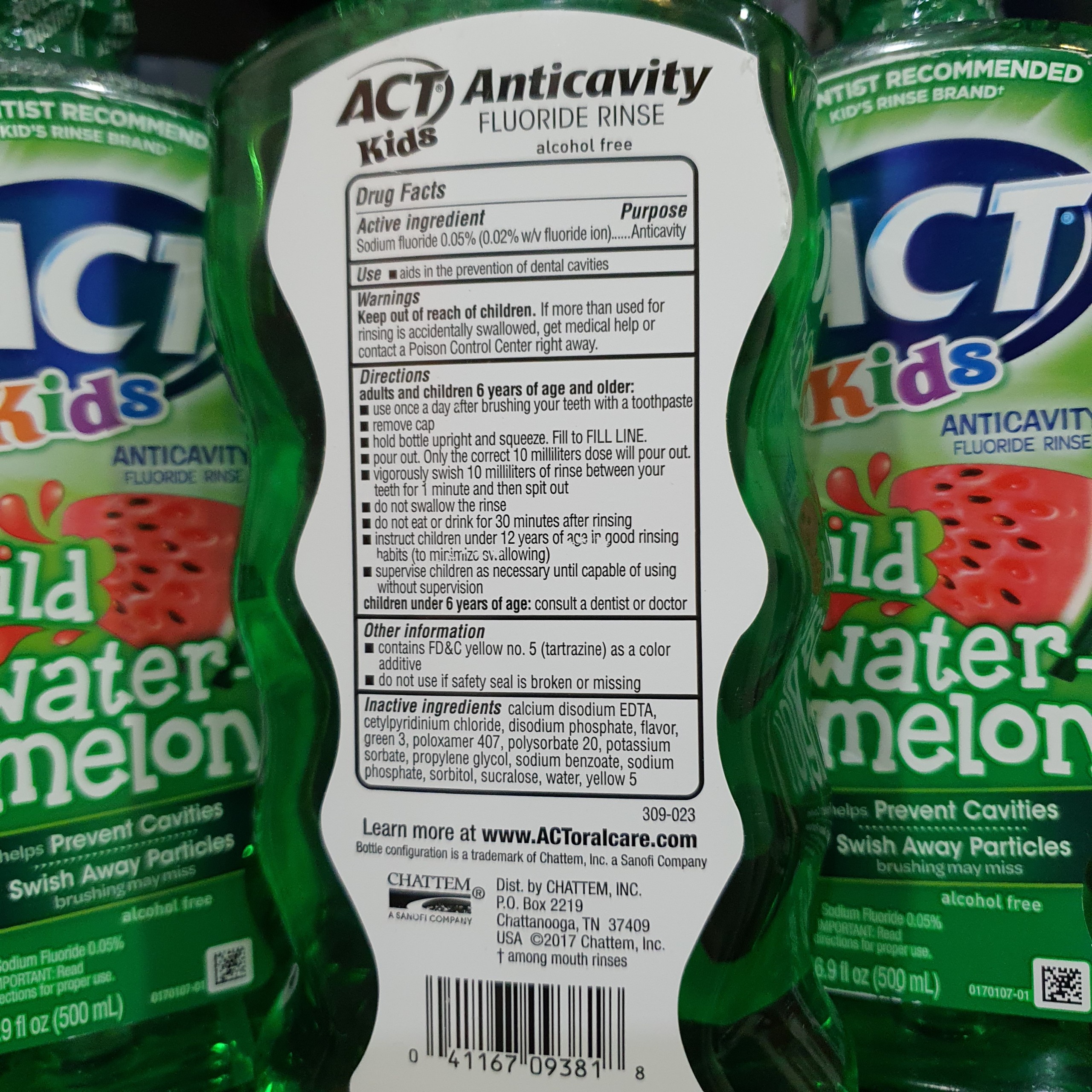 [HCM]Nước súc miệng ACT Kids Fluoride - 500ml