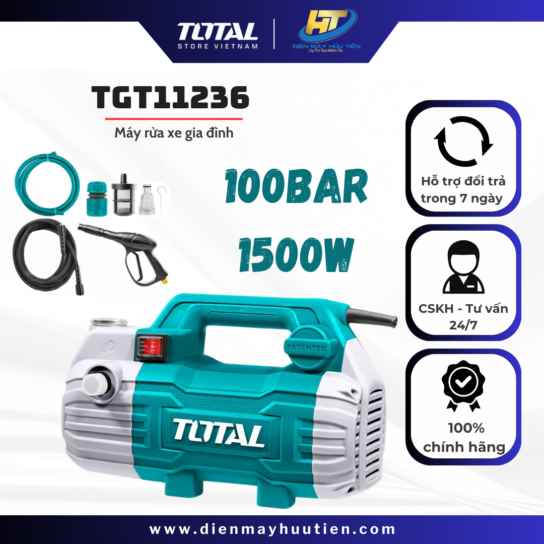 Máy Xịt Rửa Xe Total TGT11236 1500W