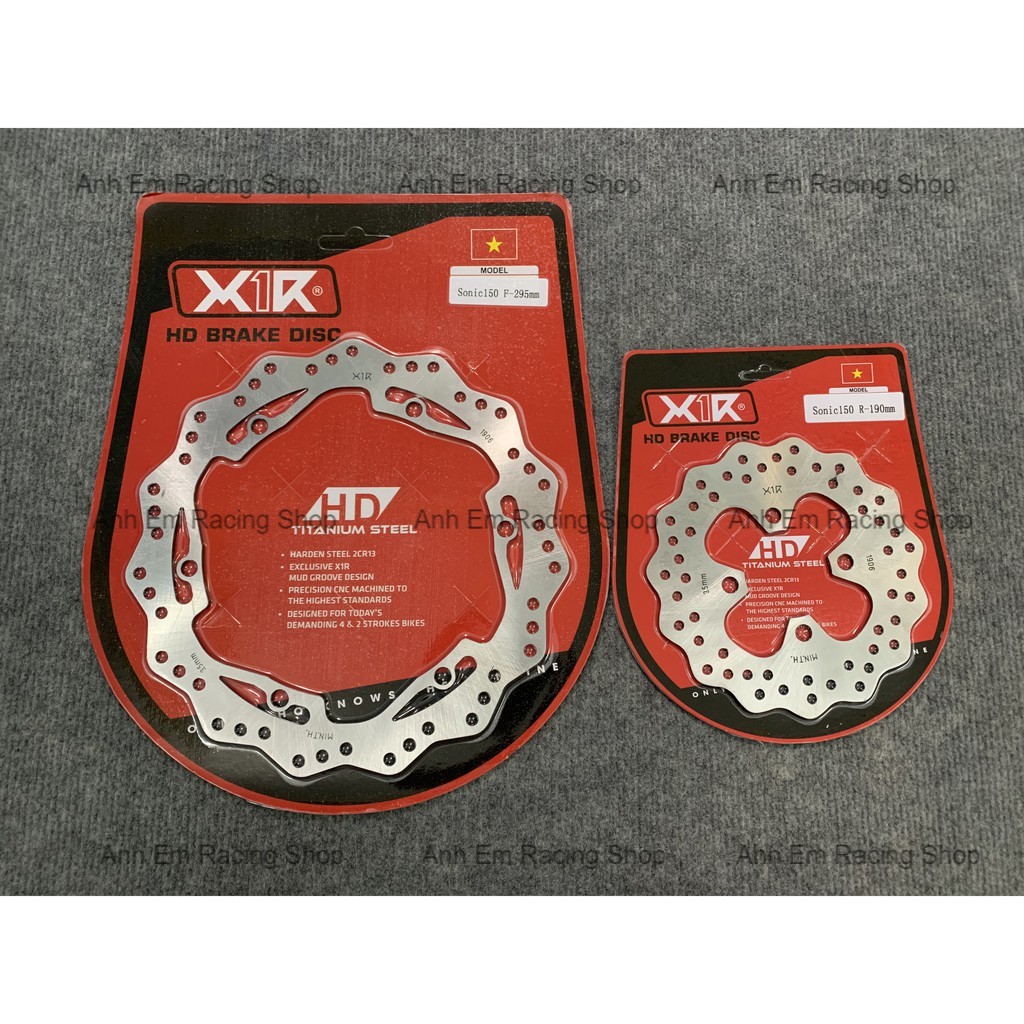Cặp đĩa x1r chính hãng lắp sonic 150