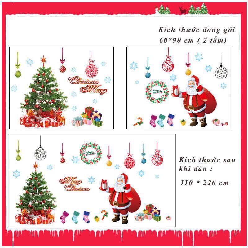 Decal dán tường mẫu ông già noel to