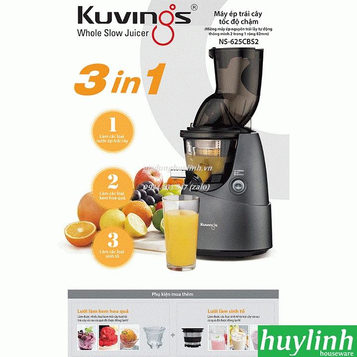 [HCM][Trả góp 0%]Máy ép chậm Kuvings NS-625CBS2 - Hàn Quốc