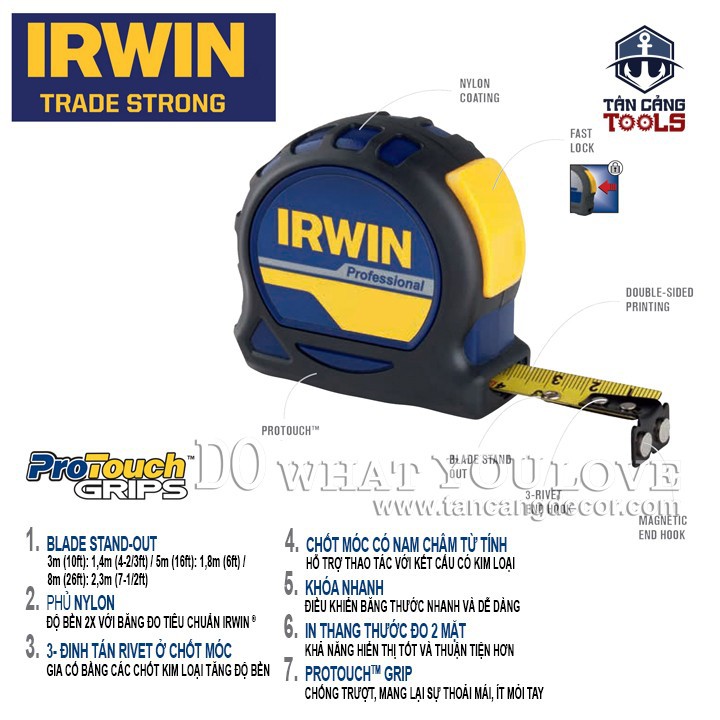 Thước Cuộn Thép Irwin Có Tích Hợp Nam Châm