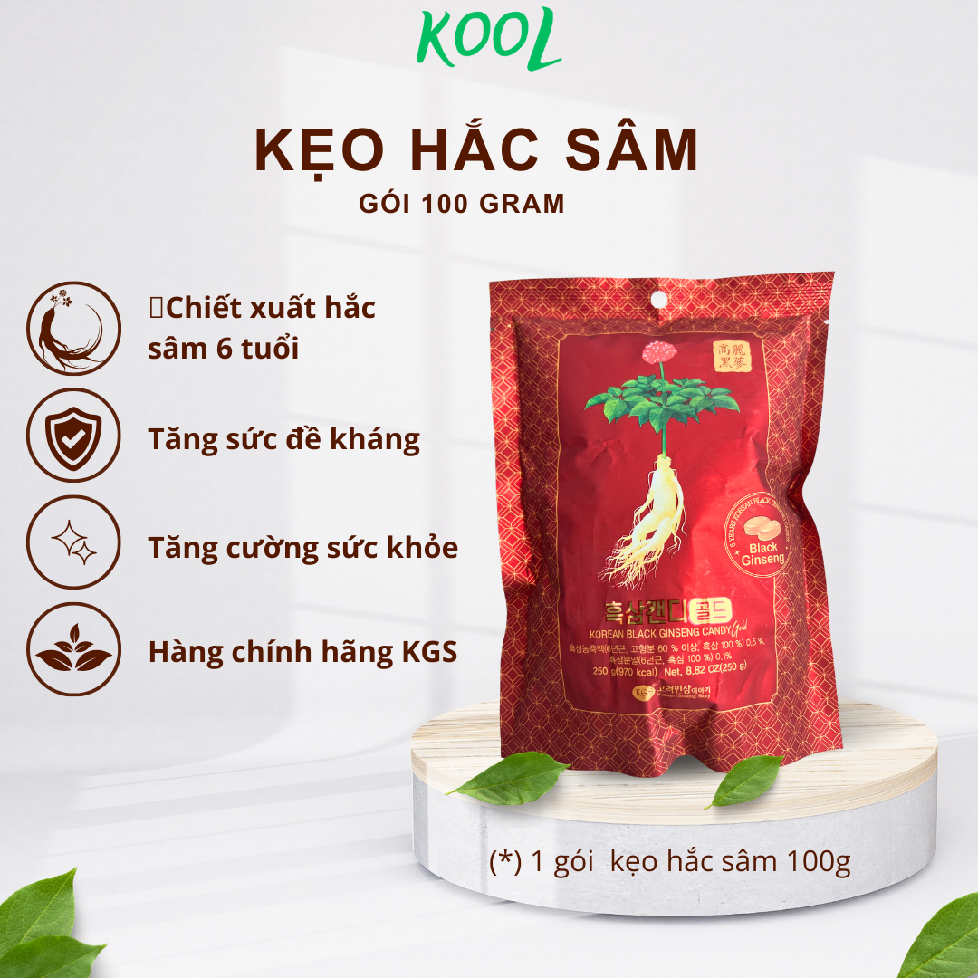 KẸO HẮC SÂM HÀN QUỐC - CHÍNH HÃNG KGS ( hoả tốc TPHCM )