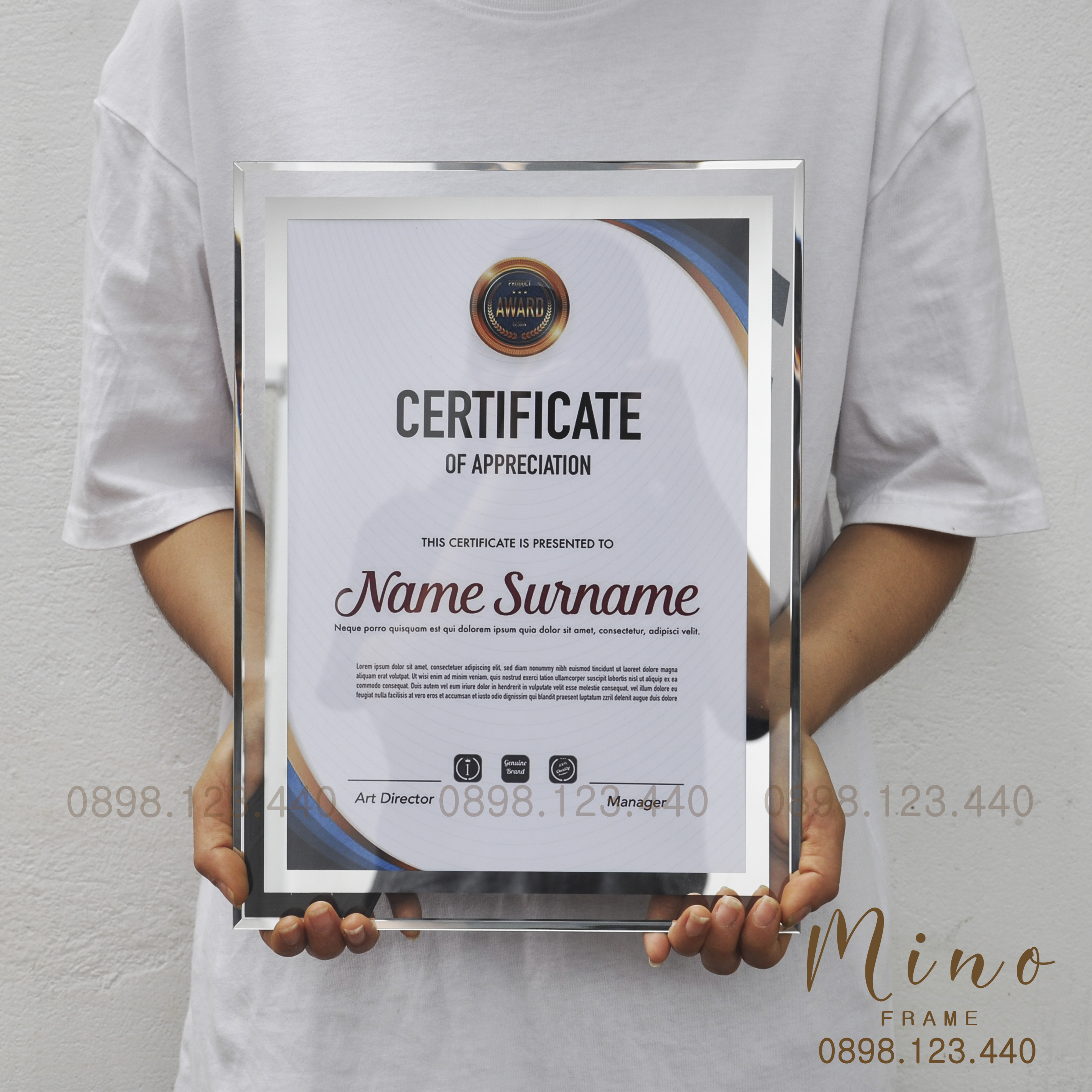 Khung Ảnh Bằng Khen A5, A4, 10inch Mino Frame