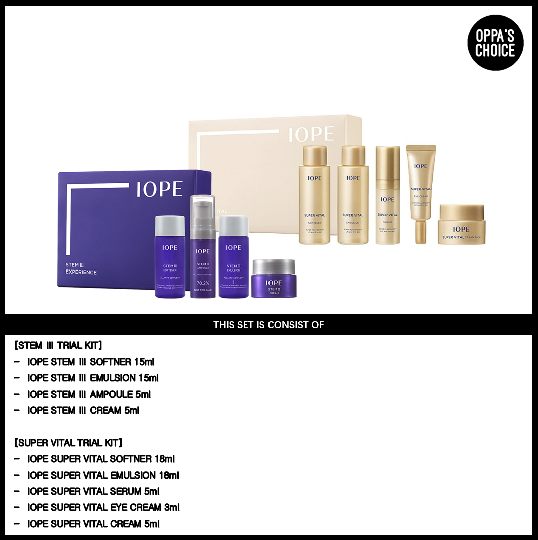 [READY TO SHIP] IOPE BEST SELLER TRIAL KIT(STEM Ⅲ / SUPER VITAL / CREAM RICH)