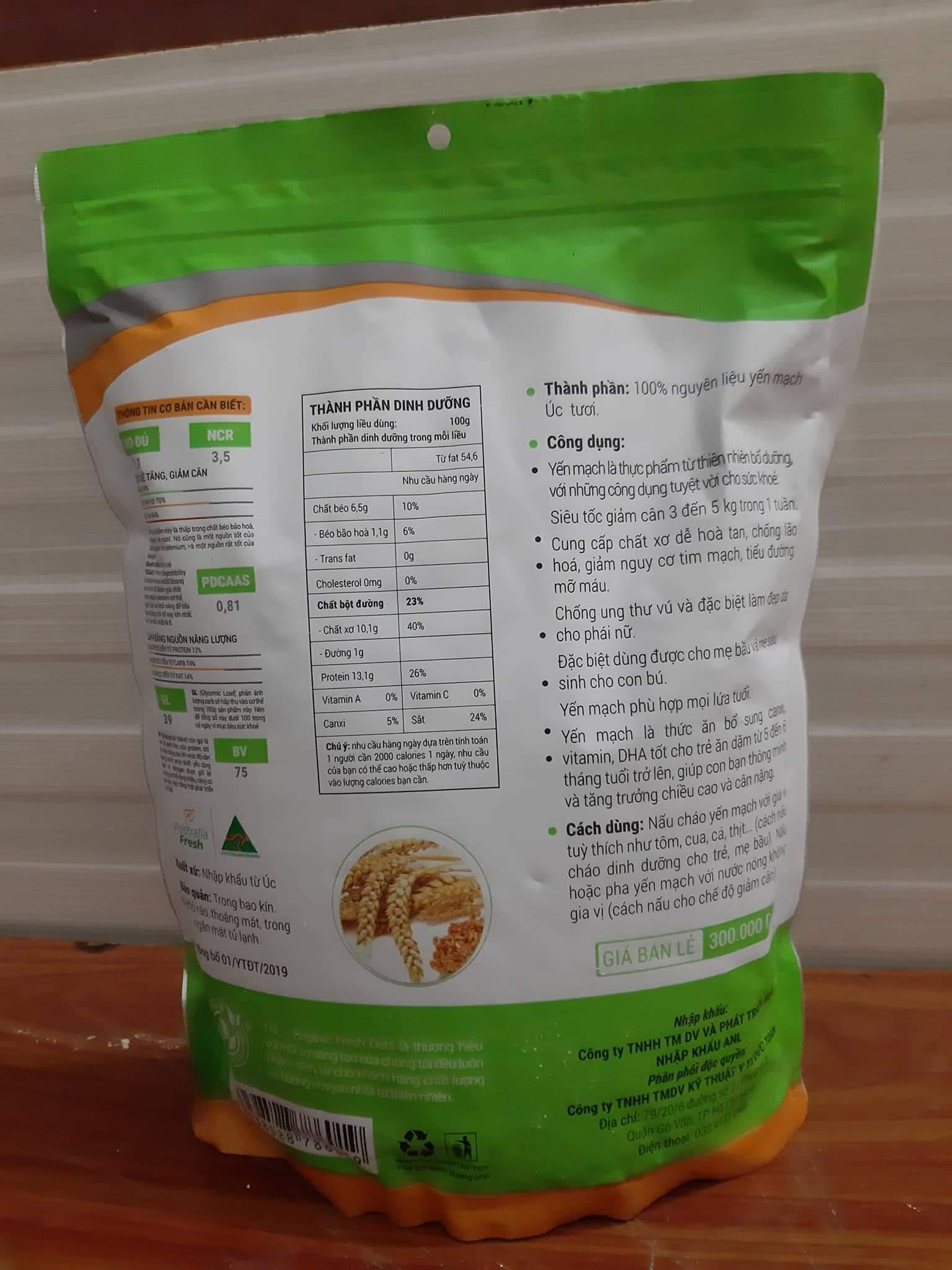 Combo 2kg yến mạch tươi
