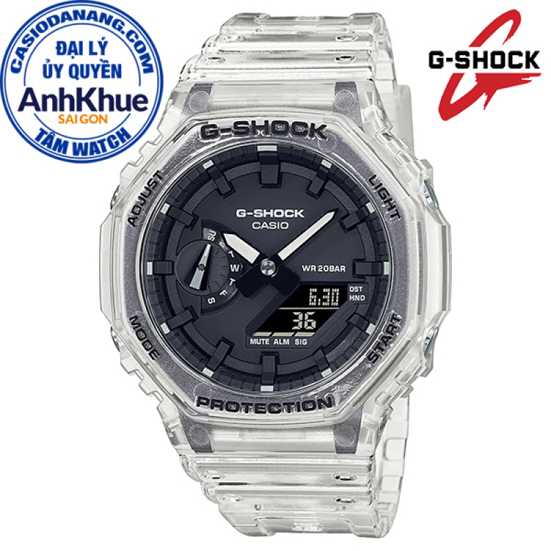 Đồng hồ nam dây nhựa Casio G-Shock chính hãng Anh Khuê GA-2100SKE-7ADR (45mm)
