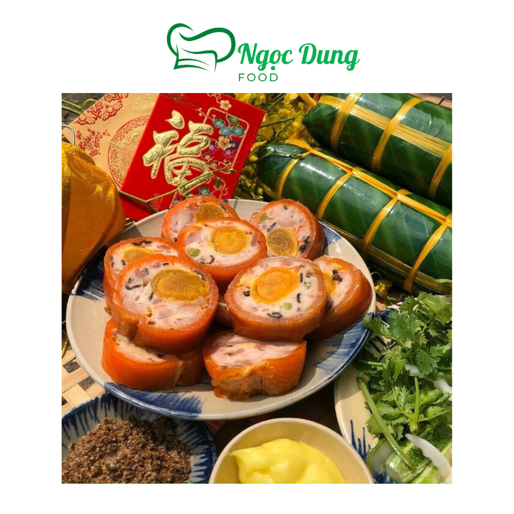 Jambon trứng muối. Chả da cam đòn 500g