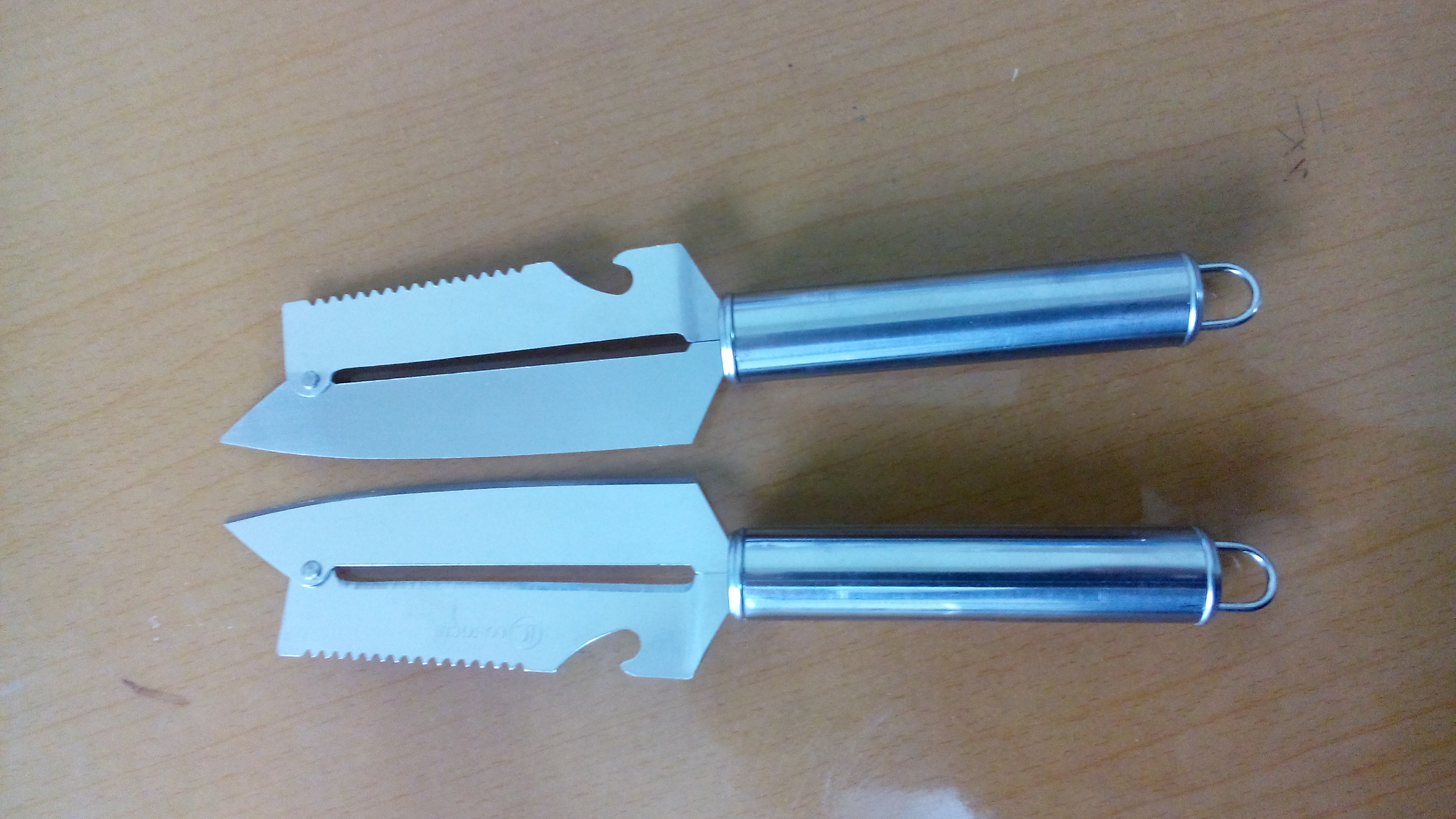 Dao gọt hoa, củ quả 2 lưỡi đa năng Inox