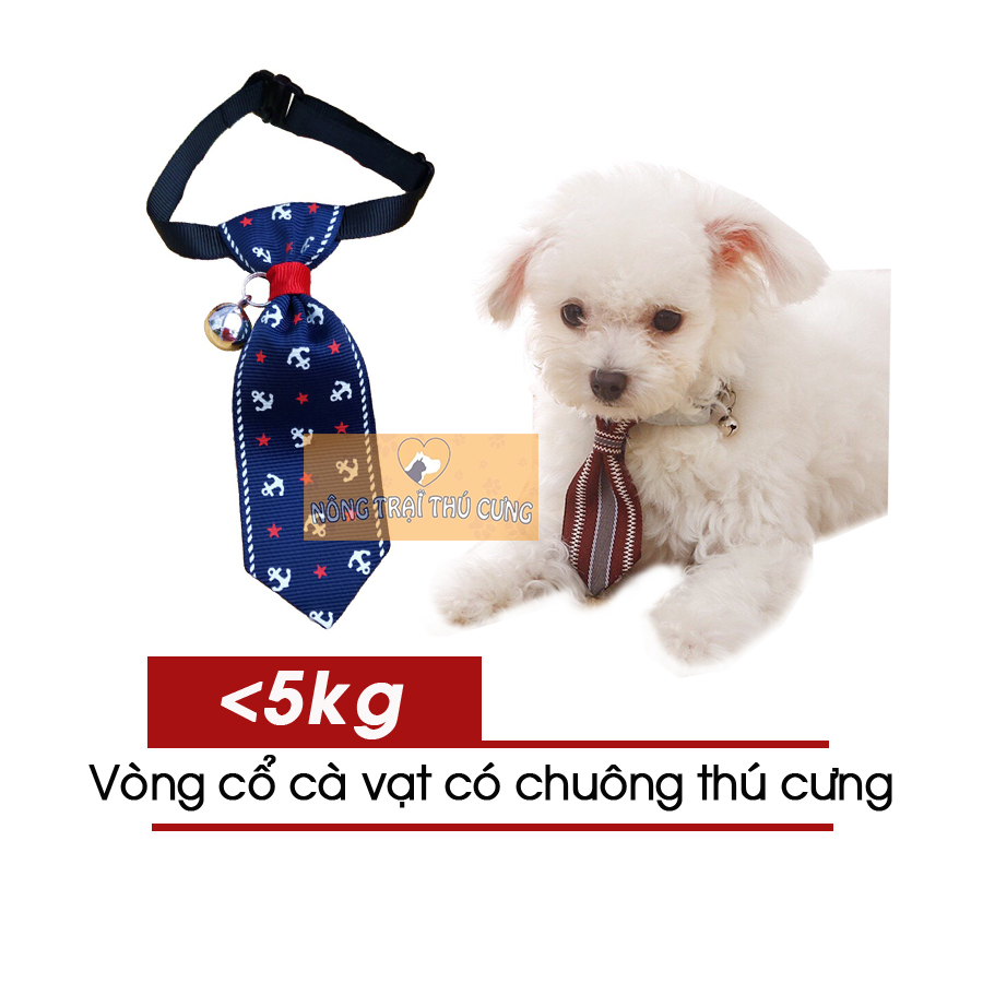 Vòng cổ cà vạt có chuông cho thú cưng - giao mẫu ngẫu nhiên -