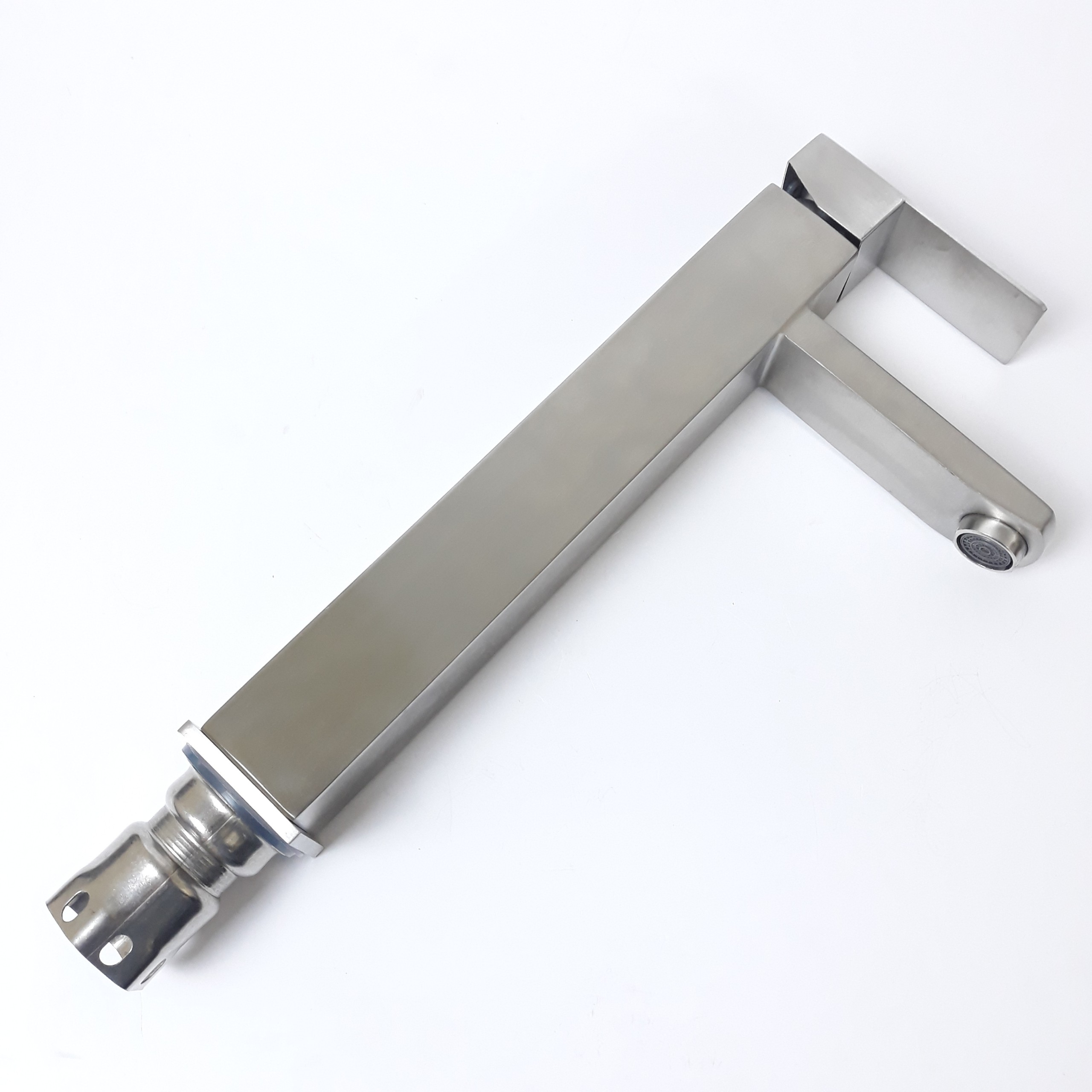 [HÀNG CAO CẤP] Vòi lavabo nóng lạnh inox 304 trụ vuông 30cm trắng mờ đặc trưng inox phay cao cấp, sang trọng, lịch lãm