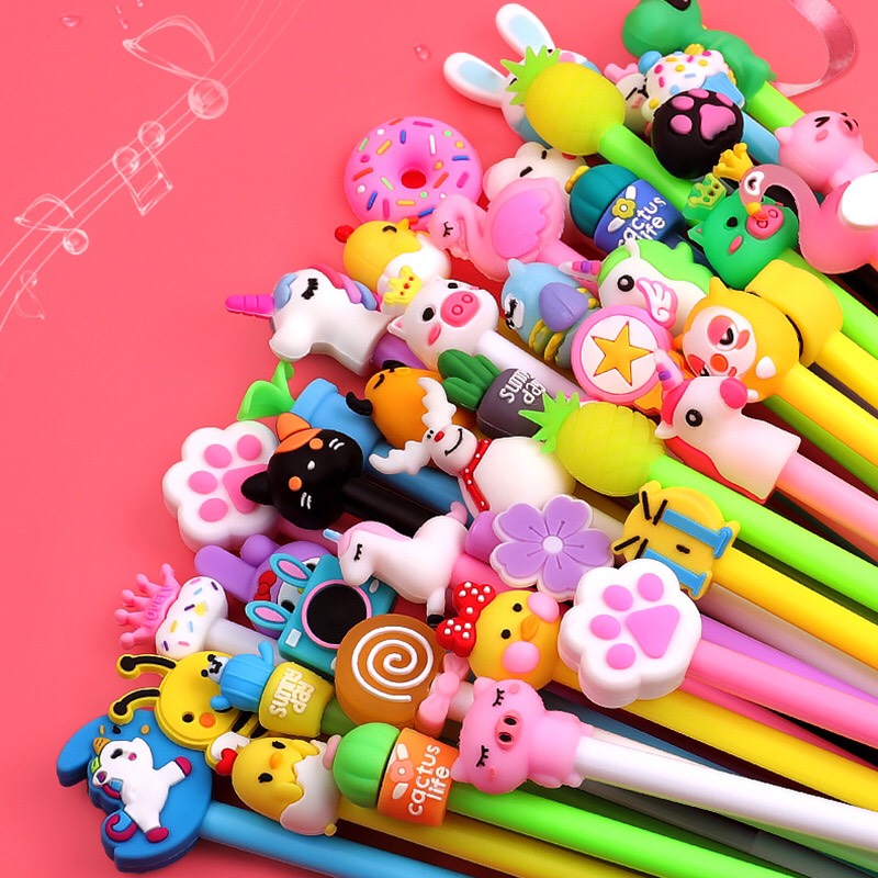 ( MỰC XANH ) 10 Bút Mực Nước Màu Xanh Kiểu Dáng Cute