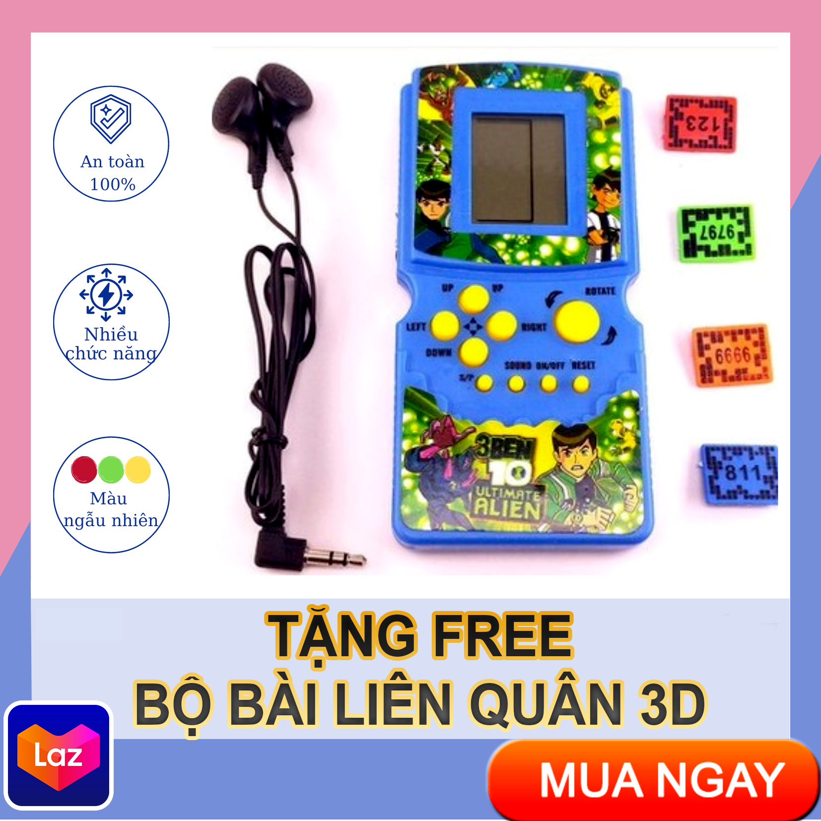 (FREE SHIP + QUÀ TẶNG) Máy chơi game cầm tay huyền thoại - Brick Game 9999 in 1 (BRICK.GAME10)