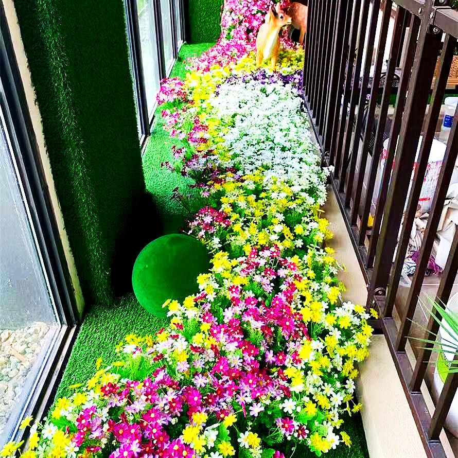 Cành hoa cúc nhỏ VI015, hoa lụa, hoa giả trang trí