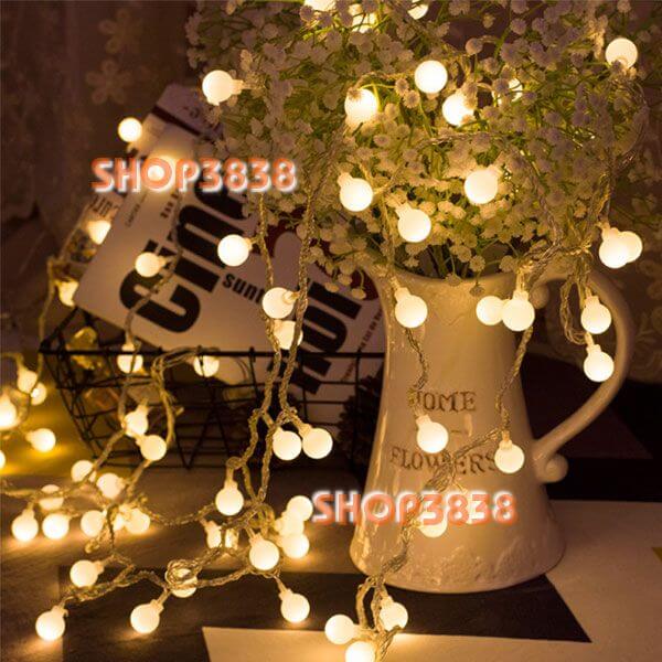 [HCM]Lựa Nguồn (Pin- USB- Điện) Dây Đèn Led Bi Tròn Dài 6M - 40 Bóng