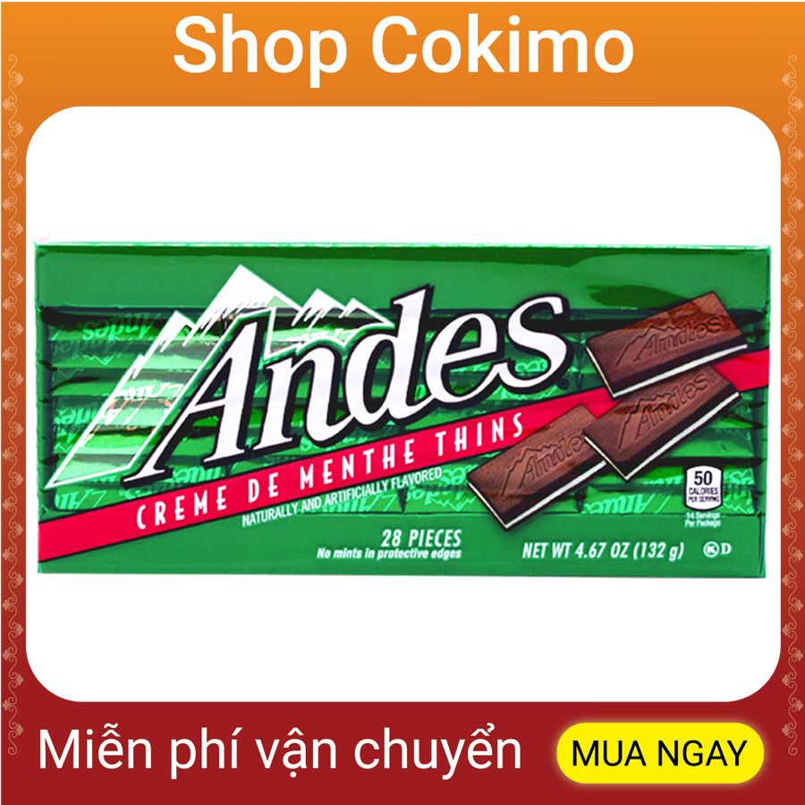 Kẹo Socola Andes Bạc Hà 132g DTK4885141 - Shop Cokimo - Mint chocolate