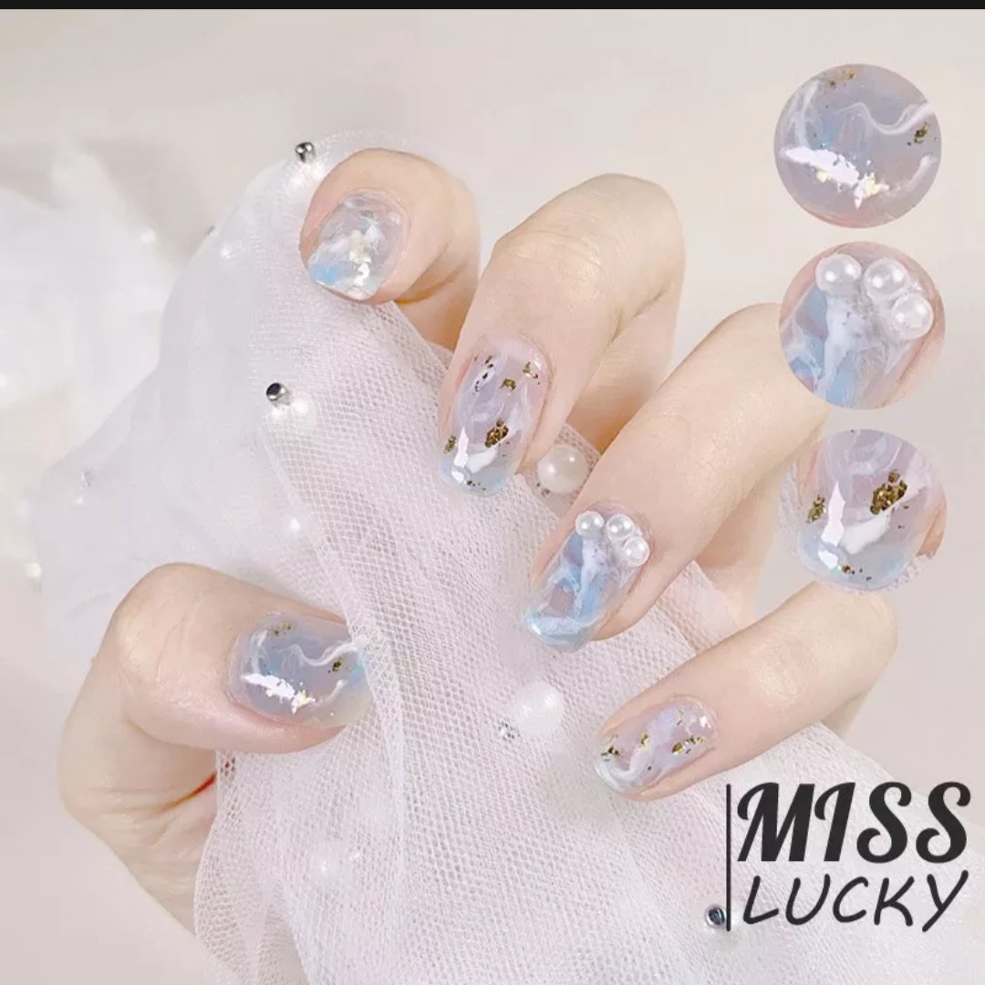 Set ngọc trai nửa nail