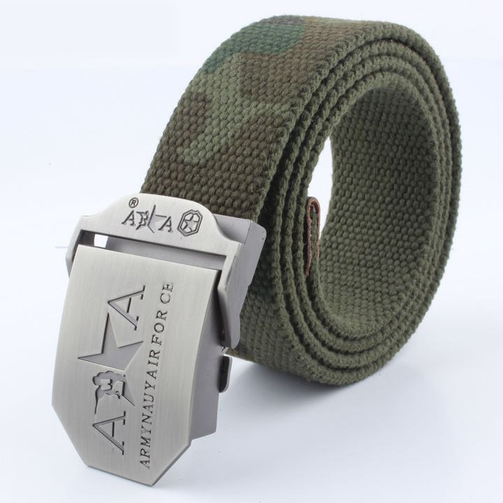 Thắt lưng vải dù canvas mặt khóa Armynauy