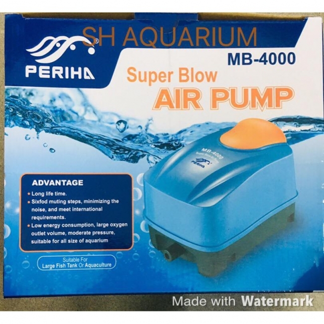 [HOÀN TIỀN 10%]Máy sủi Ôxy siêu êm Periha MB4000