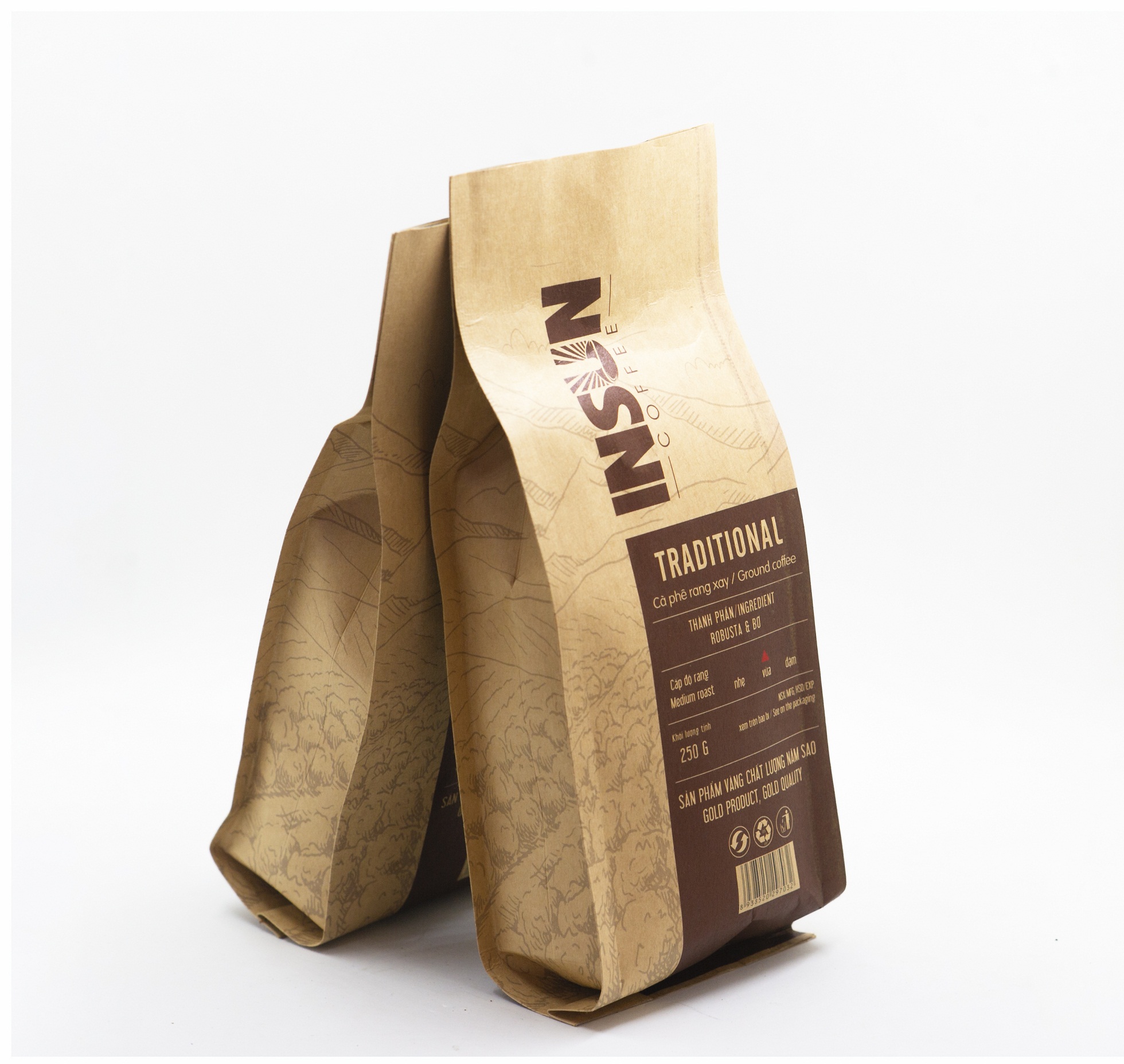 CÀ PHÊ INSUN RANG XAY TRADITIONAL R1 GÓI 500g
