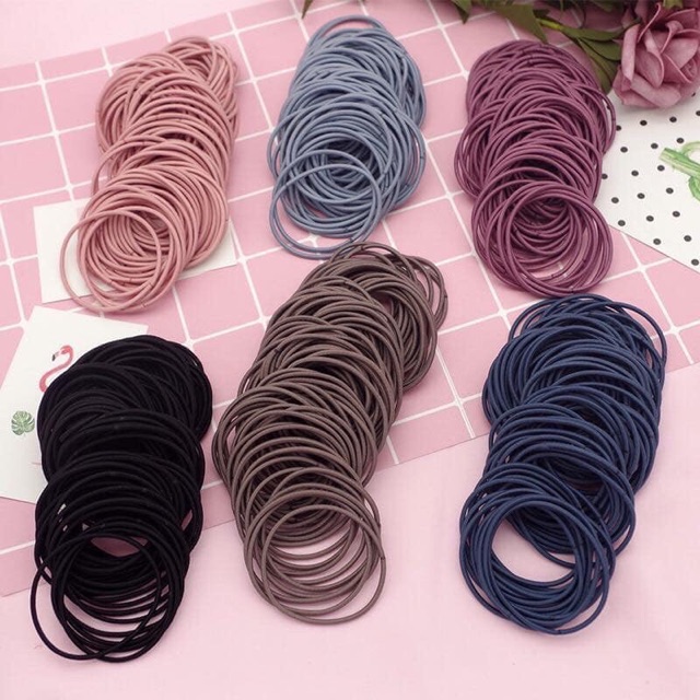 Chun Buộc Tóc Mix Màu Sét 100 chiếc