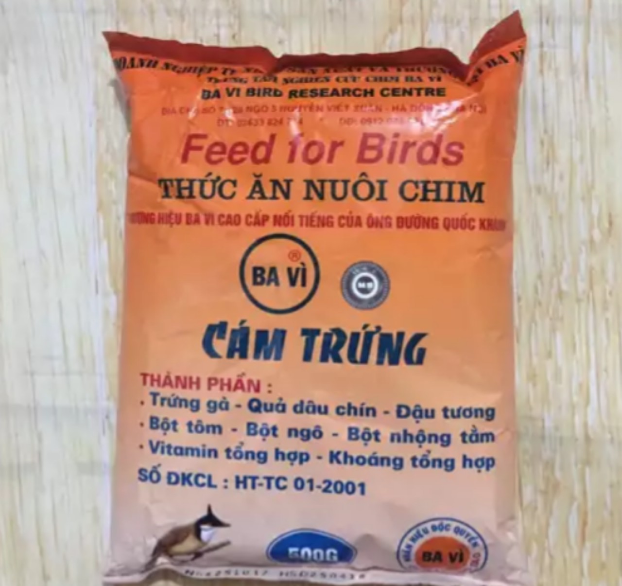 Combo 5 gói cám trứng Ba Vì ( Tem) mỗi gói 500g