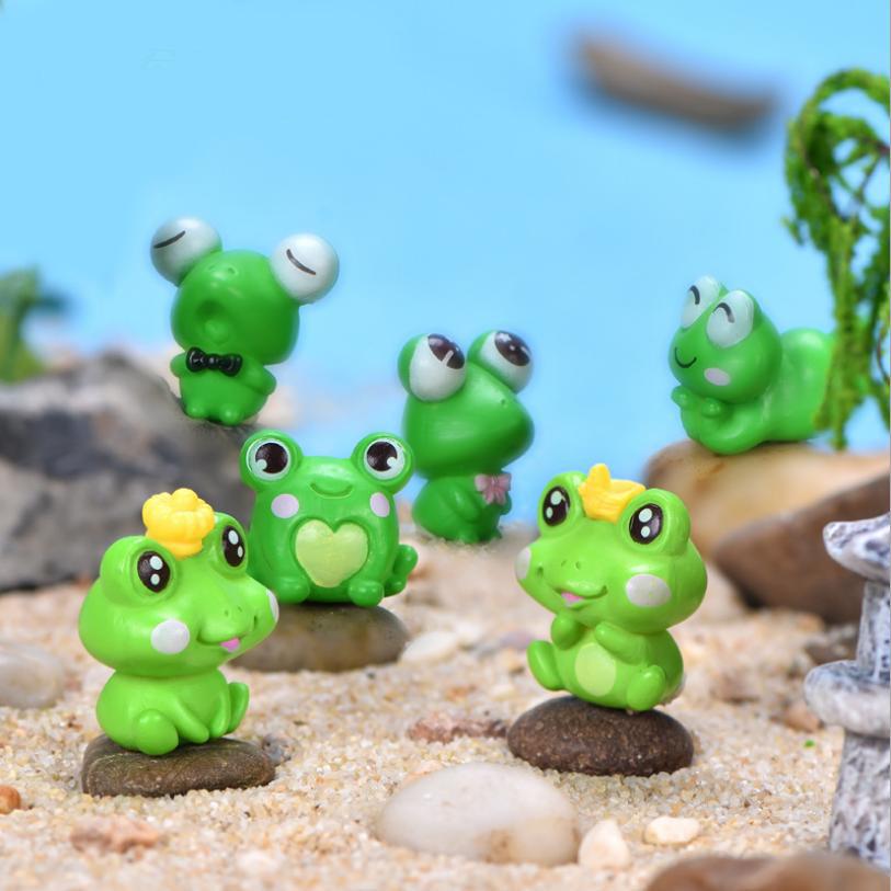 [HCM]Mô hình ếch xanh  trang trí tiểu cảnh thủy sinh terrarium chậu cây cảnh sen đá bánh kem xương rồng