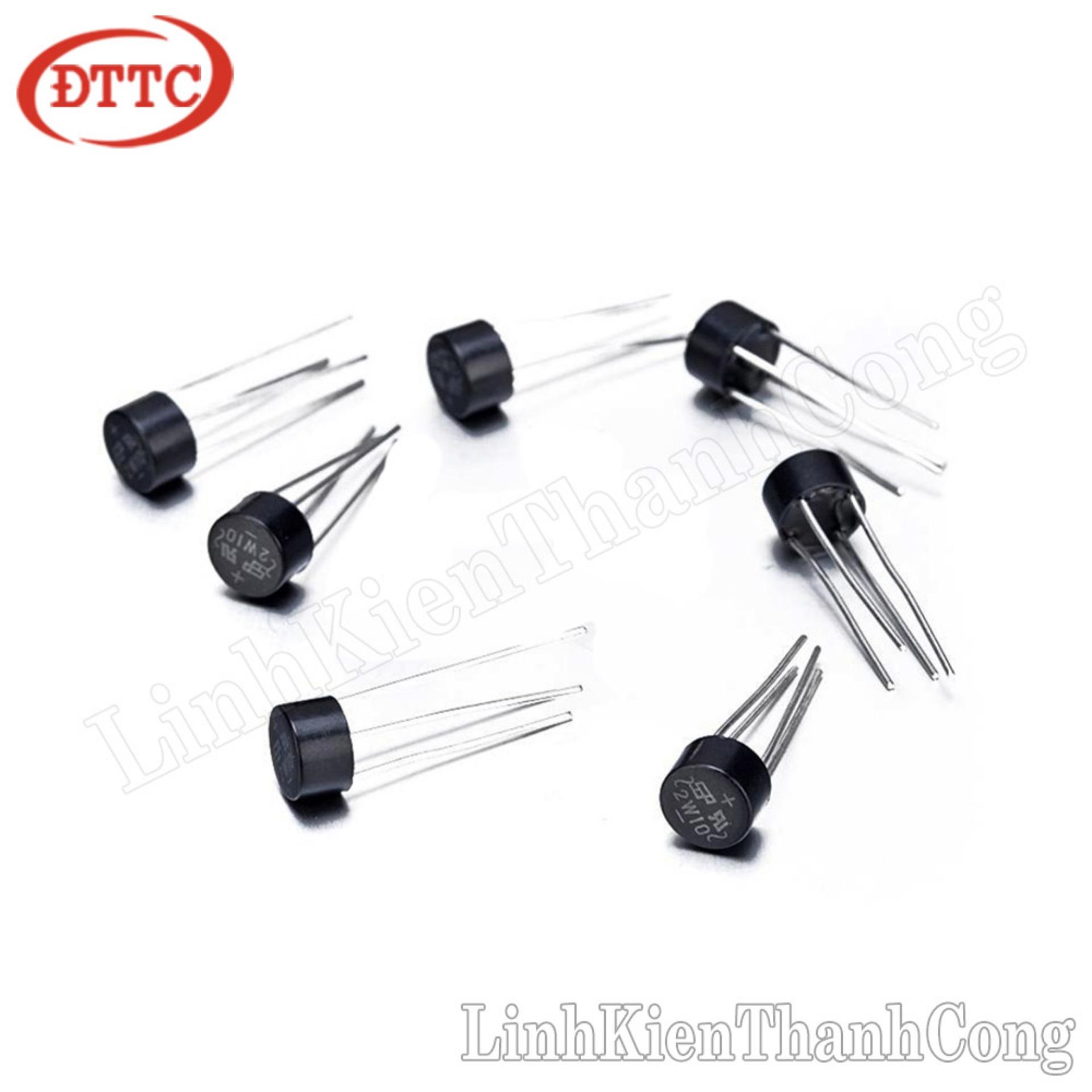 Diode Cầu 2A 1000V 2W10 Tròn