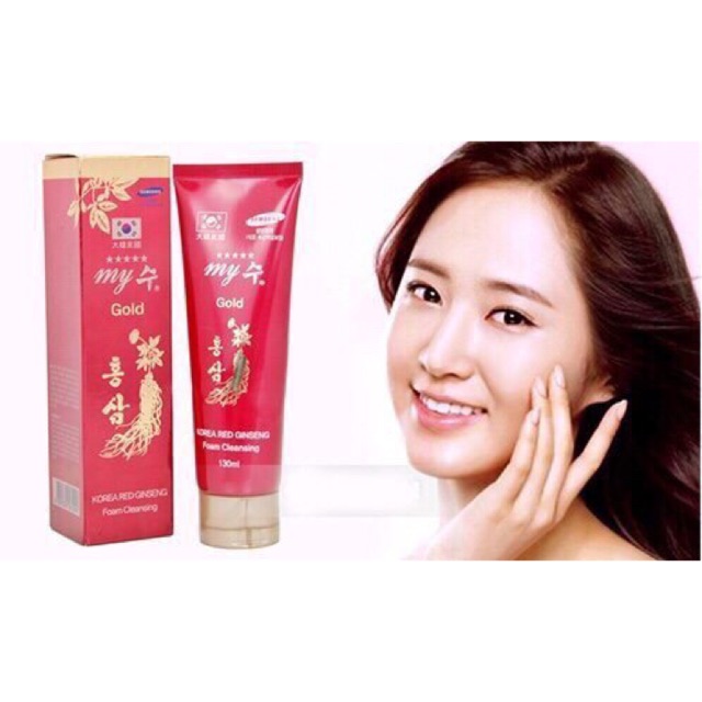 Sữa rửa mặt hàn quốc sâm đỏ my gold gingseng